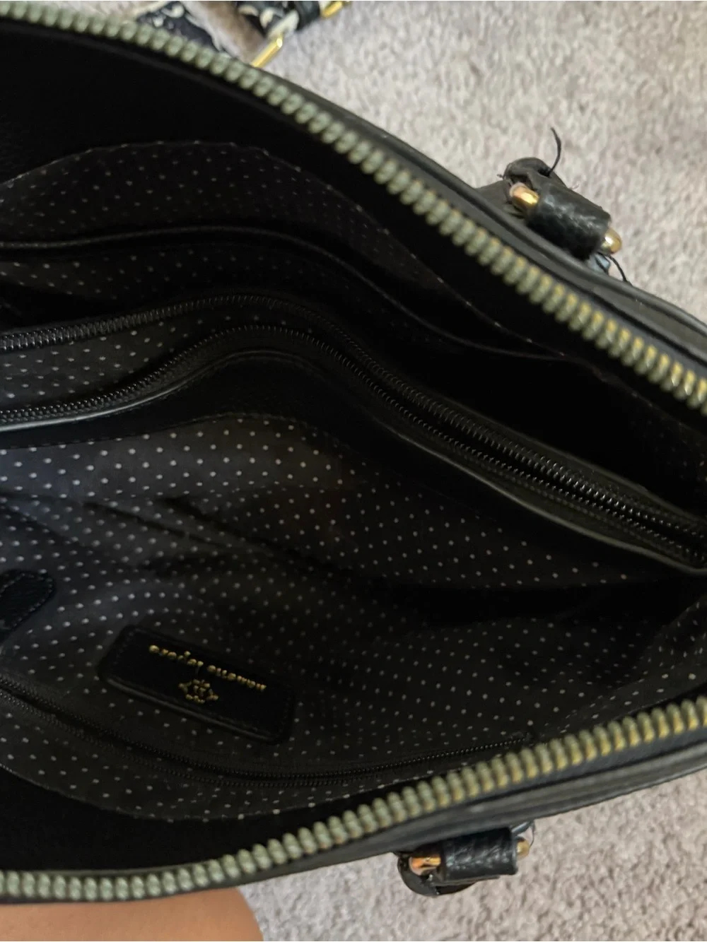 Nanette Lepore Black Pebble Leather Tote/crossbody bag